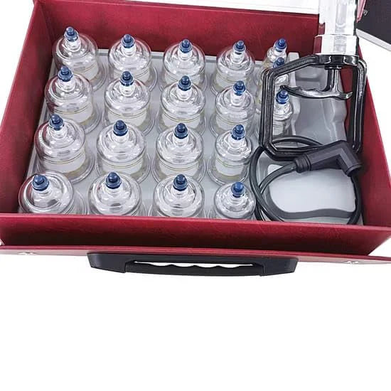 korean Cupping Cups Set of 19 Vacuum Cupping Therapy Set Massage, 10 Acupressure Pointers Included Vacuum Suction Cups Jar Vacuum Hijama Korea Cupping Therapy Kit