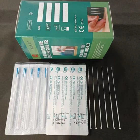 1box Sterile Acupuncture Needles For Single Use Transparent 100pcs Dry Needles for Physiotherapy
