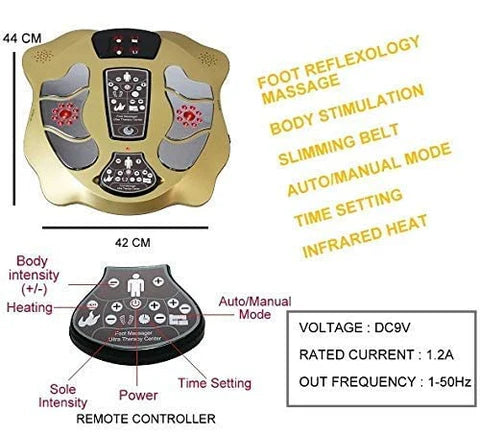 Ultra Therapy Electric Foot Massager Machine for Pain Relief Electric Acupressure Health Protection Machine, Varicose Veins Electromagnetic Wave, Improve Blood Circulation, Full Body Pain Relief & Relaxation Infrared Massage Therapy